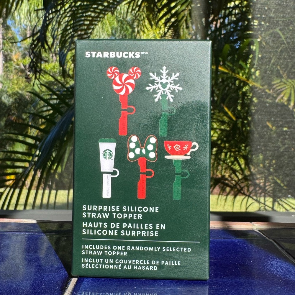 NWT Starbucks Disney Straw Topper Mystery Surprise Box